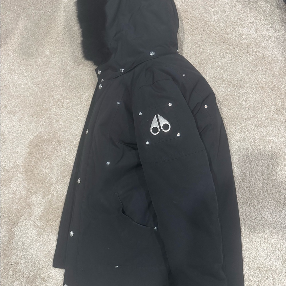 Moose Knuckles Black Kids Puffer Jacket